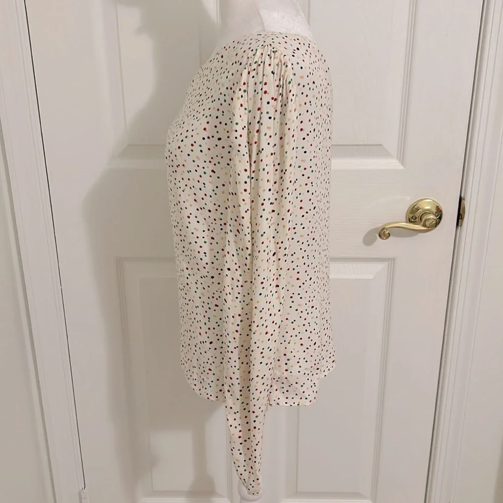 Reformation Francine One Sleeve Shoulder Top Birthday Polka Dot Size Small